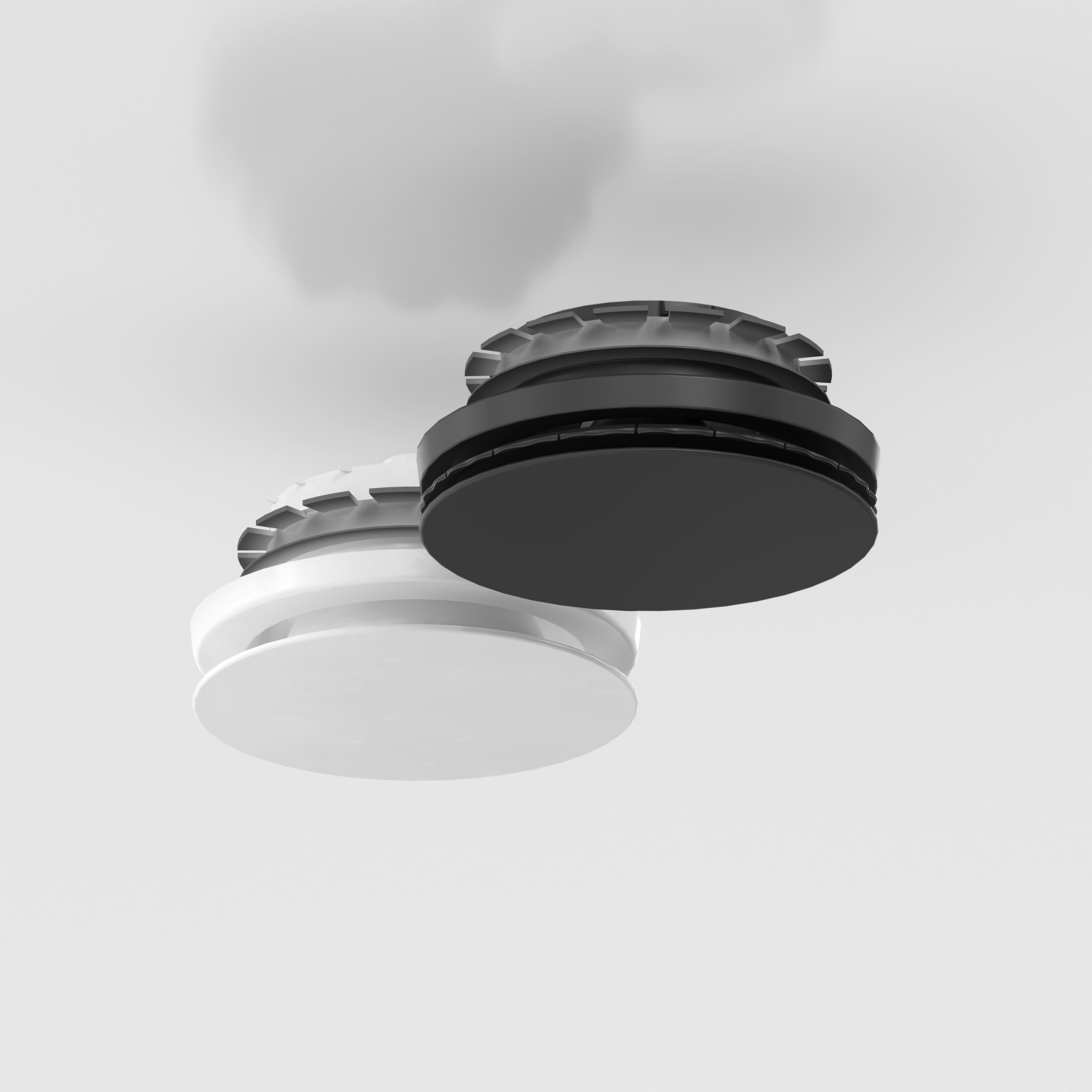 Cut-Out Zehnder ComfoValve Luna E125 Comfortable indoor ventilation Angled view