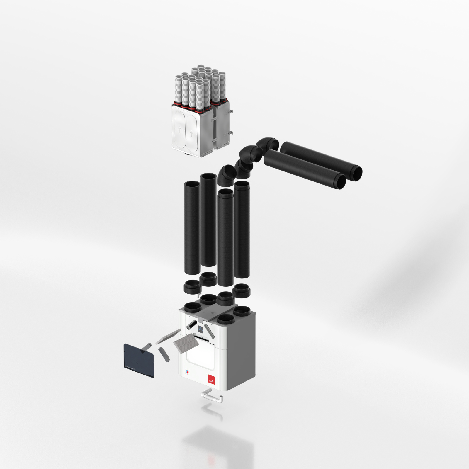 Cut-Out Comfortable indoor ventilation Angled view