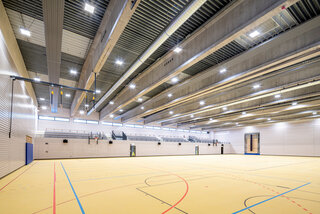 Zehnder ZFP, RHC, CP, Ceiling Panel, Zehnder, Reference, sports hall, foyer, Riedhalle, Steinheim an der Murr