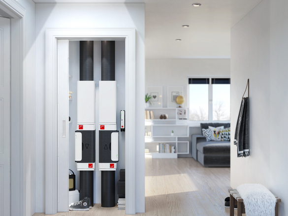 Rendering Zehnder ComfoSilence Comfortable indoor ventilation Front view