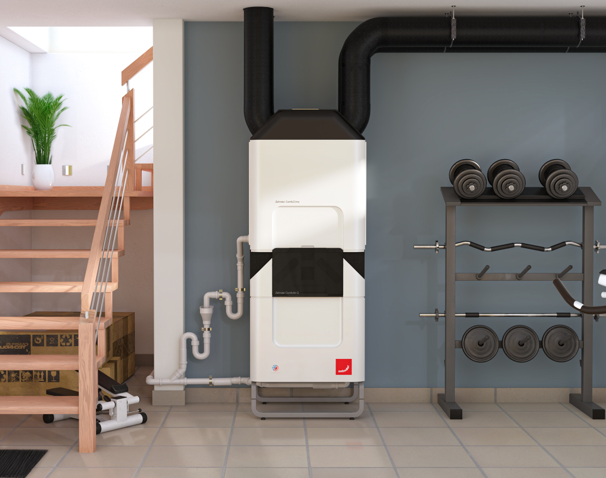 Indoor Climate and Cooling Solutions Zehnder climate and ventilation system installed in a home interior