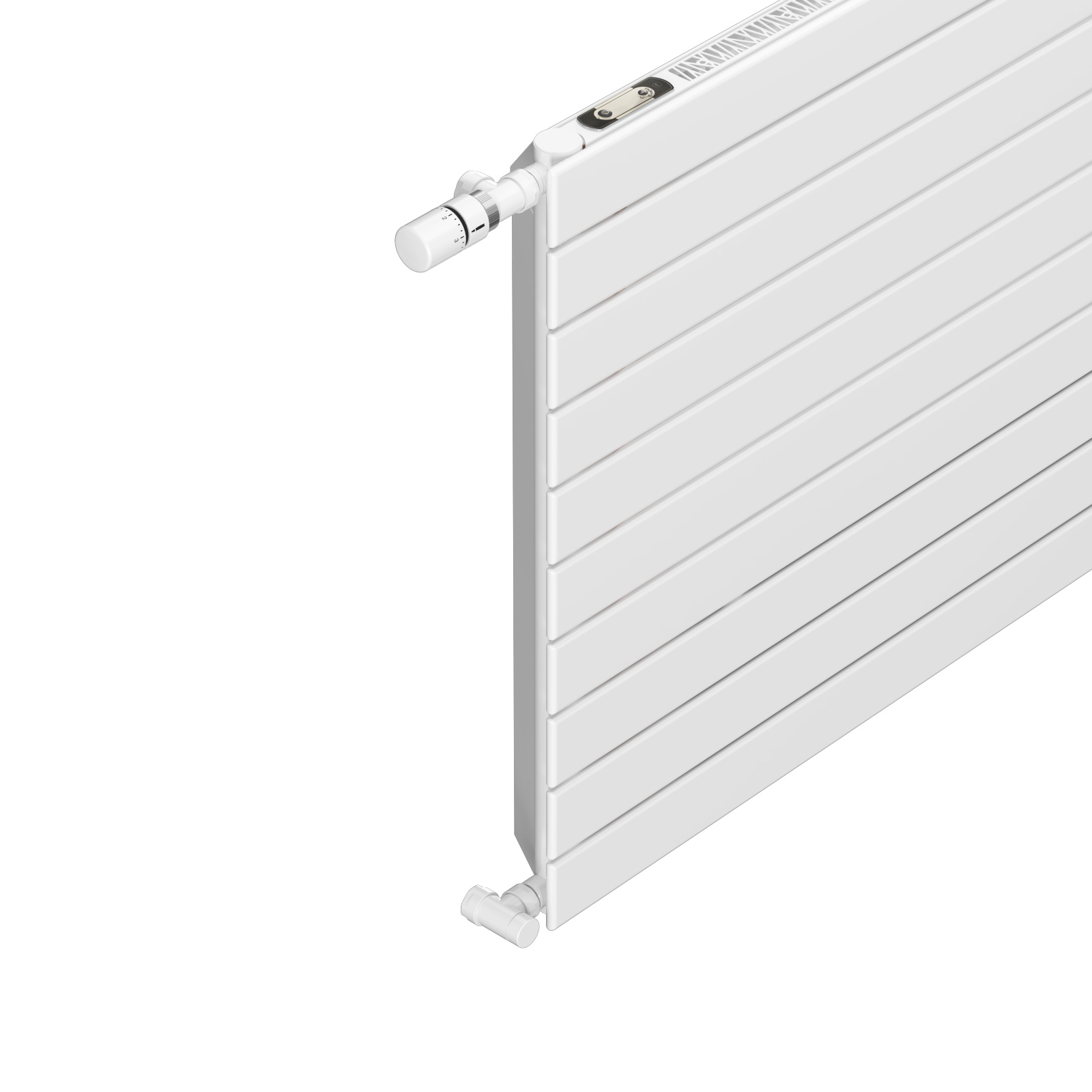 Cut-Out Zehnder Nova Neo Decorative radiator Angled view