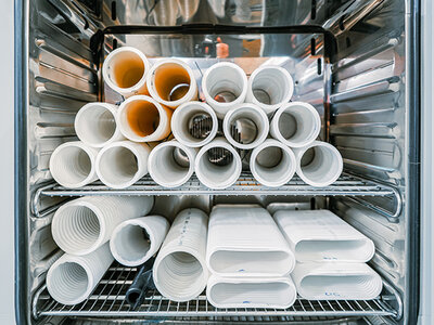 Multi Sample Quality Test for Ventilation Components Multi-sample testing of Zehnder air distribution system components in laboratory