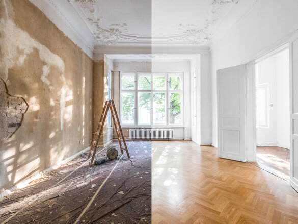 Partial home renovation focusing on specific rooms and installations