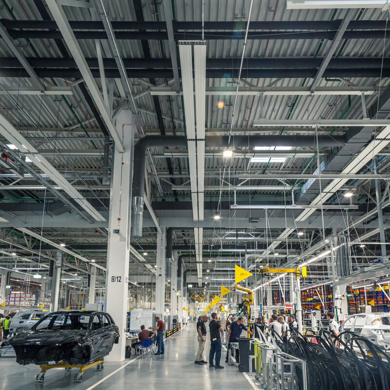 Reference project, Mercedes-Benz factory, car plant, production, Moscovia, Esipovo industrial park, Russia, new construction, 2018