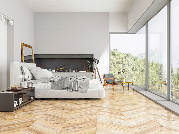 Schlafzimmer mit Zehnder Komfortlüftung