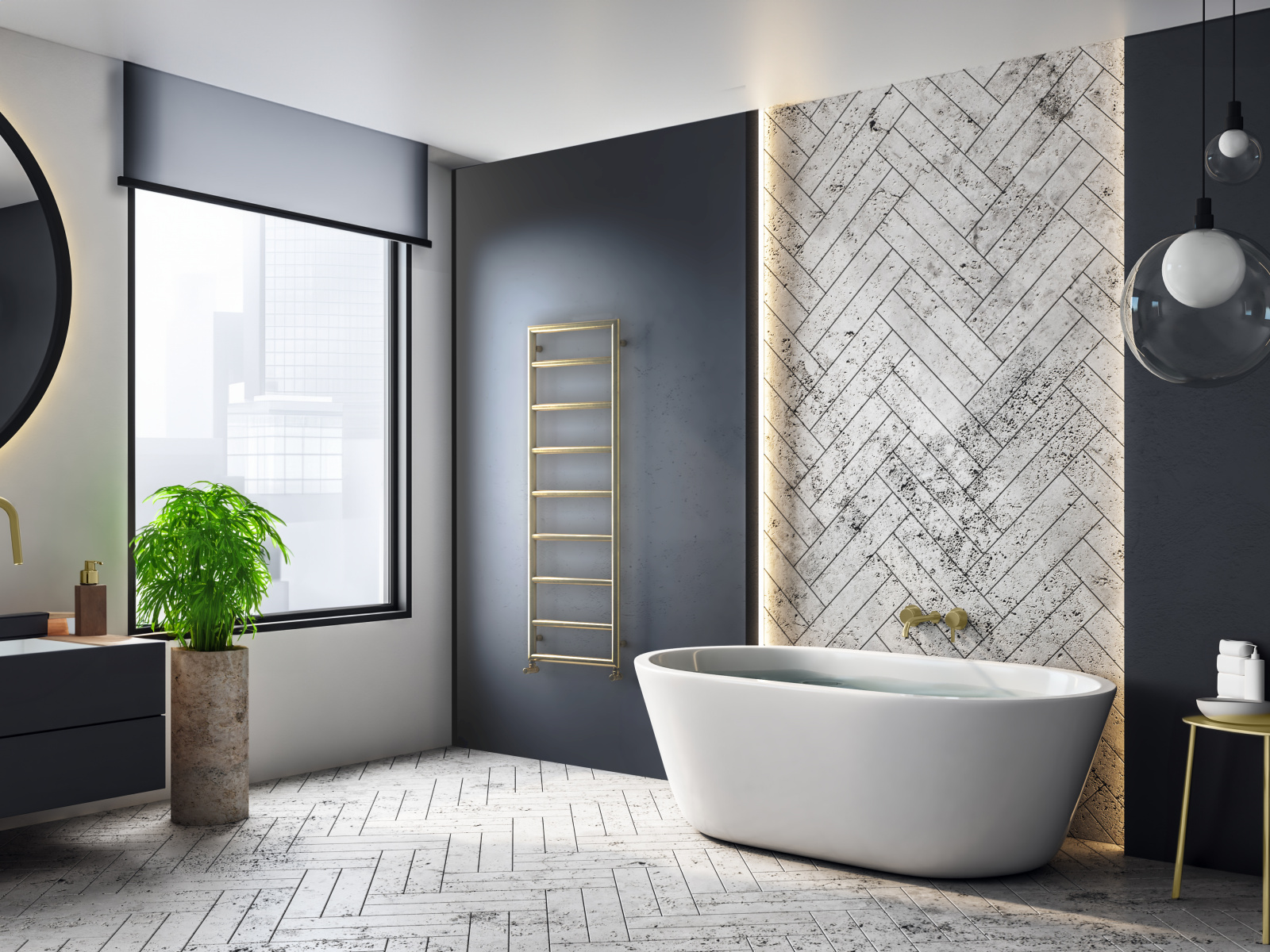 Zehnder, Pera, Milieu, bathroom, PFD finish, brushed brass, N209,