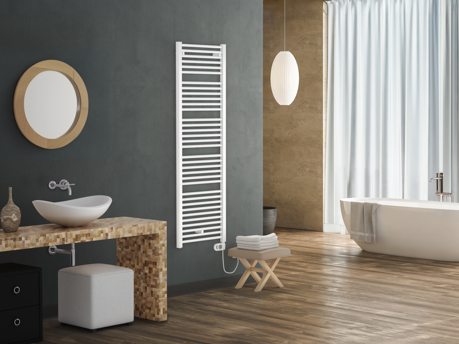 Stock Content Zehnder Dero Decorative radiator Angled view