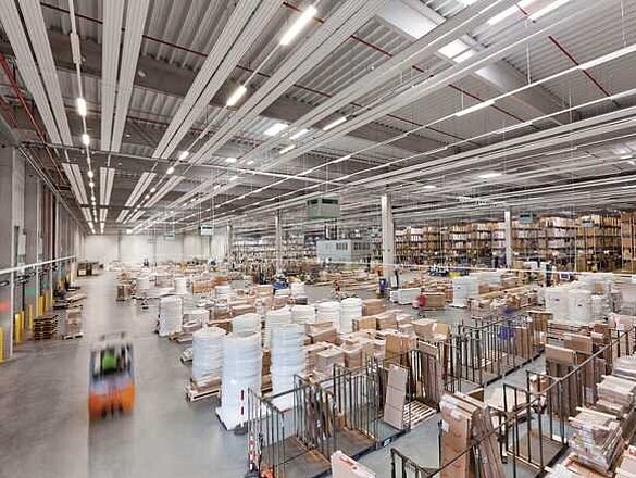 Inside Zehnder logistic center in lahr germany for CAS