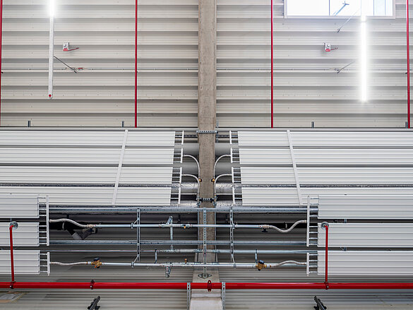 ZIP, radiant ceiling panel, reference, IKEA, Salzgitter, industrial hall, hall, warehouse, production hall