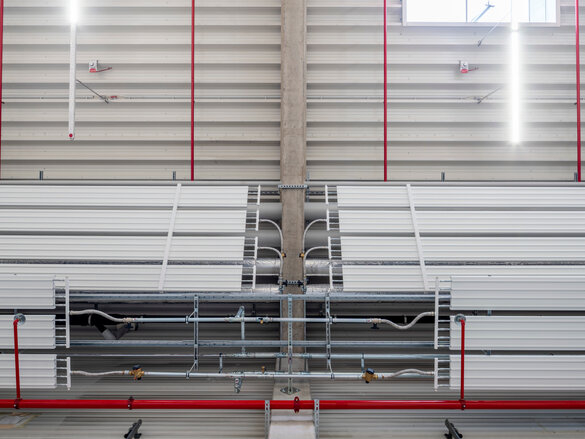 ZIP, radiant ceiling panel, reference, IKEA, Salzgitter, industrial hall, hall, warehouse, production hall