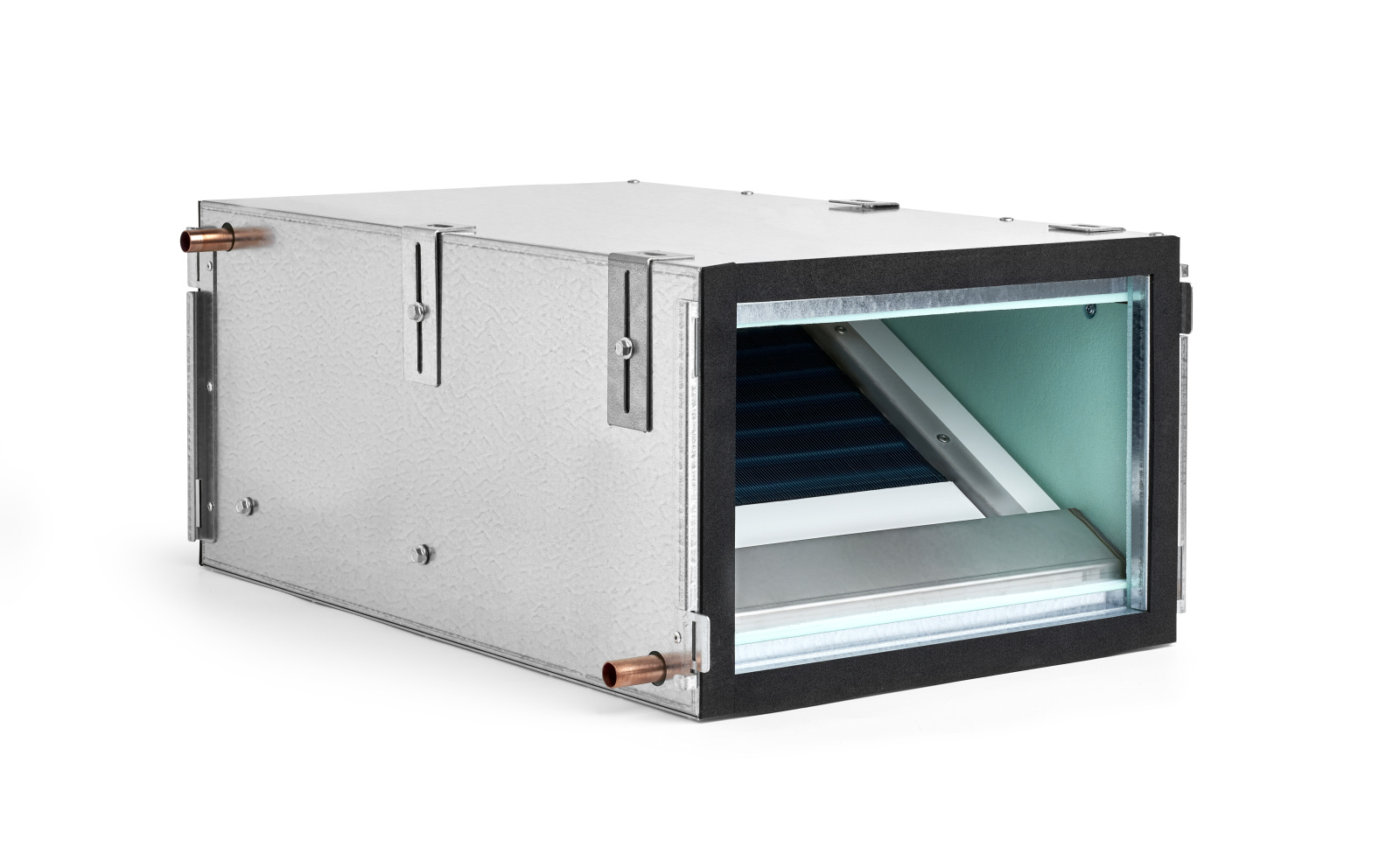 Cut-Out Zehnder ComfoPost CW10 Comfortable indoor ventilation Angled view