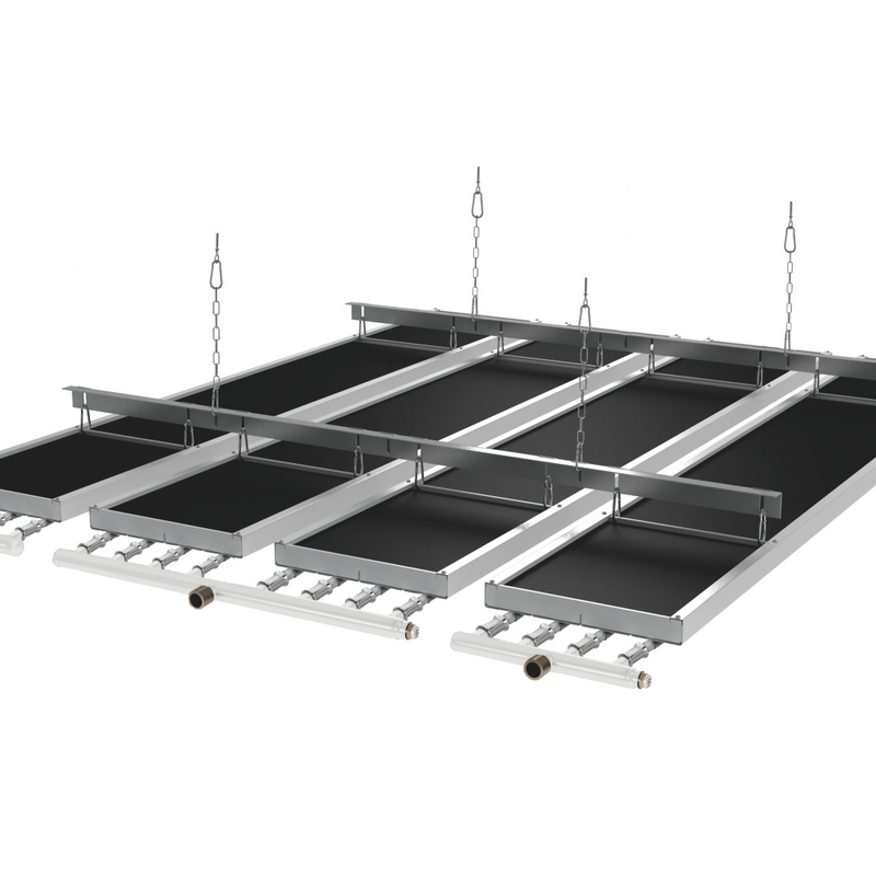 Rendering Zehnder ZIP Heating and cooling ceiling system Rear view