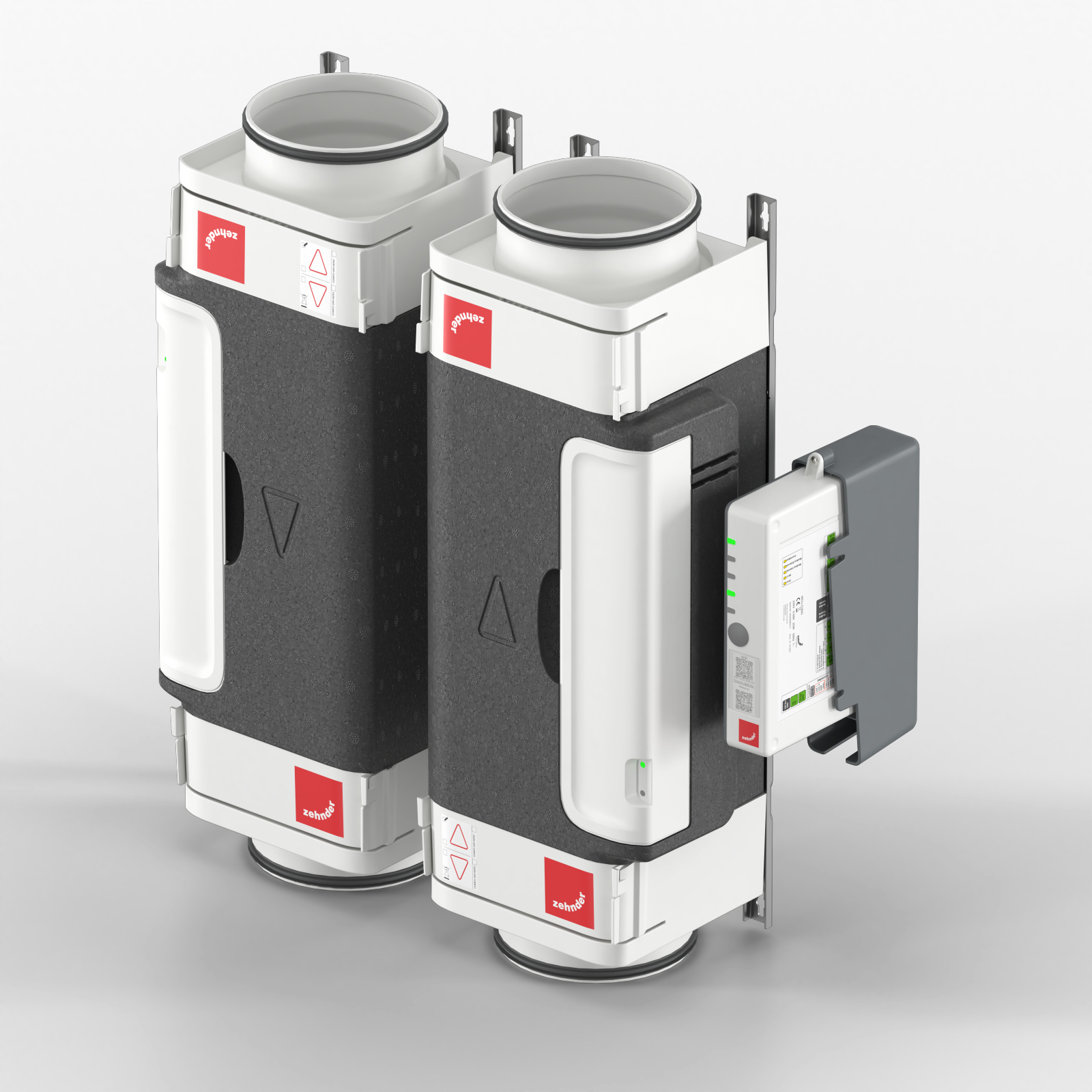 Cut-Out Zehnder ComfoVar Aero Comfortable indoor ventilation Angled view