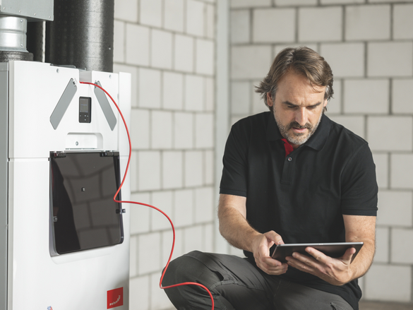 CA Q, comfo Air Q, Installer, Shooting, people, basement, technical room,