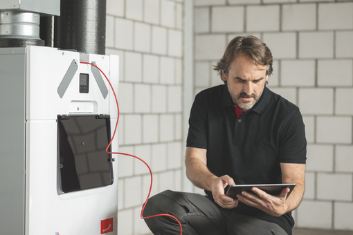 CA Q, comfo Air Q, Installer, Shooting, people, basement, technical room,