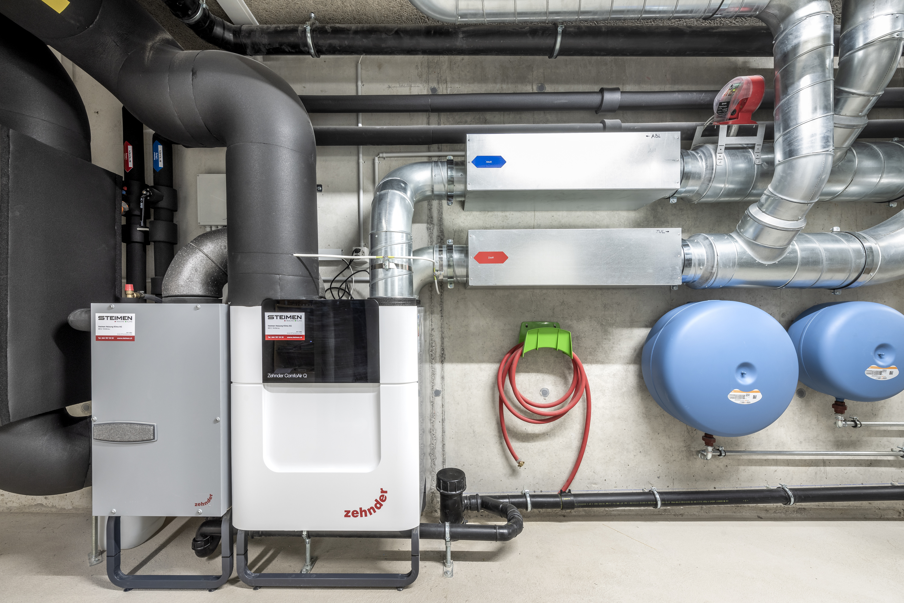 Zentral positioniertes Lüftungsgerät