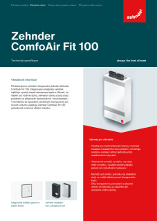 Zehnder_CSY_ComfoAir-Fit-100_TES_CZ-cz