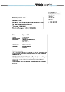 Zehnder_CSY_TNO_Certificaat_WHR930_CER_NL_nl